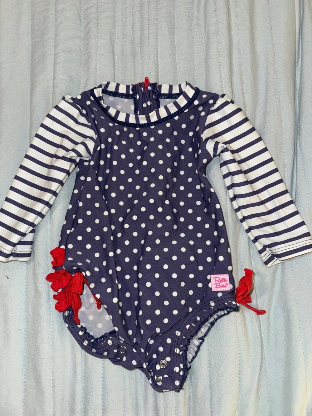 Red, White and Blue Ruffle Butts Swim Suit
